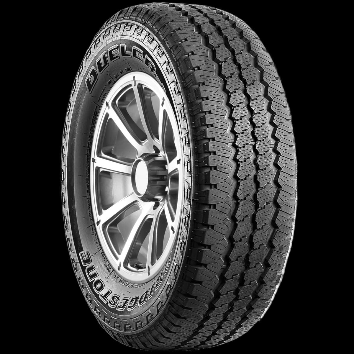 Bridgestone Dueler A/T RH-S 17" angled tire