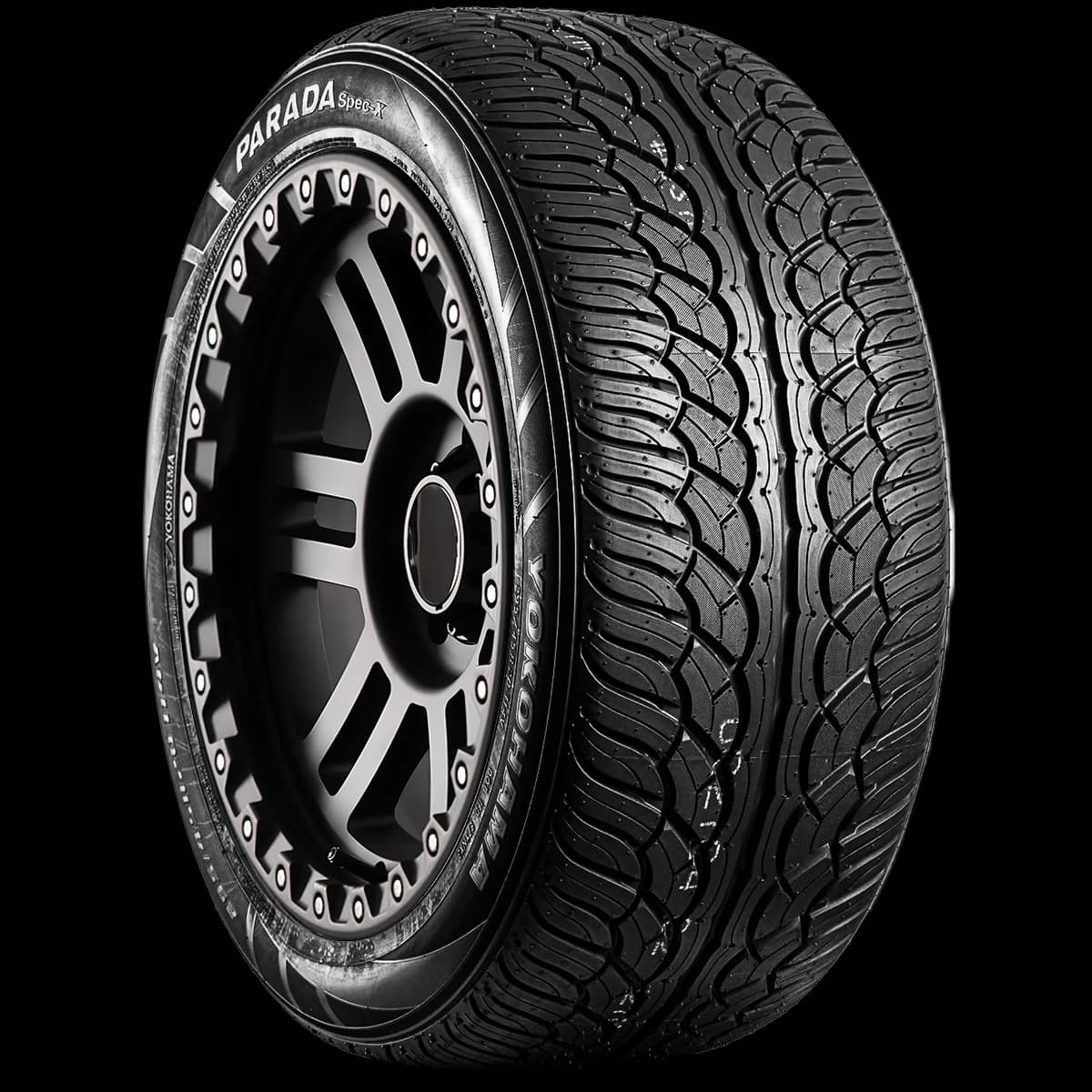 Yokohama Parada Spec-X 20" angled tire