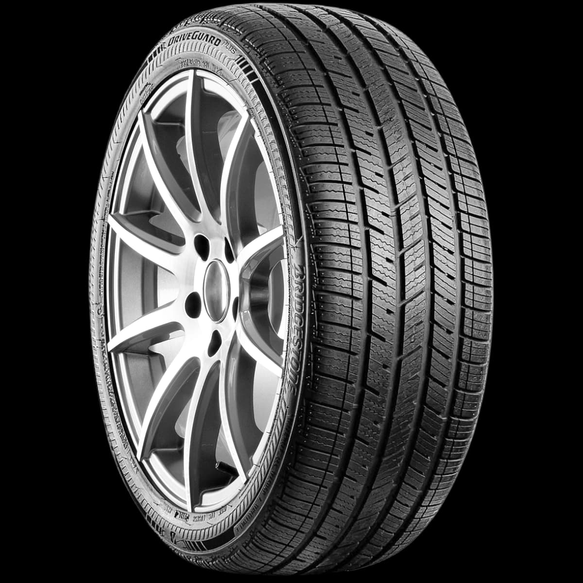 Bridgestone Driveguard 17" angled tire