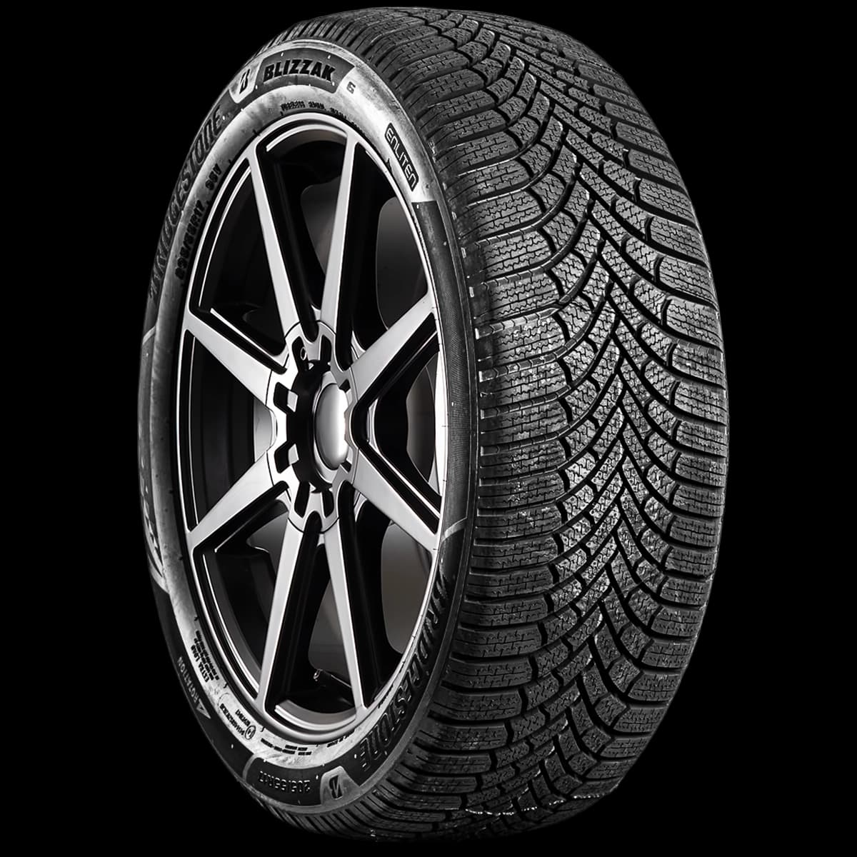 Bridgestone Blizzak 6 17" angled tire