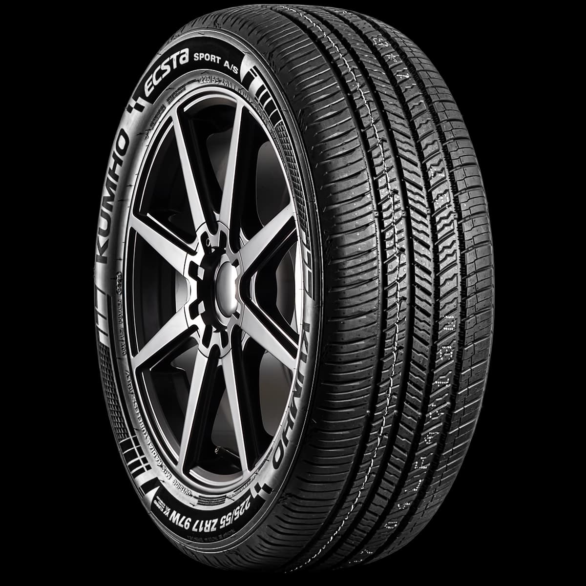 Kumho Ecsta Sport AS PA71 17" angled tire