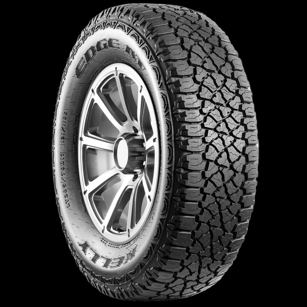 Kelly Edge All Terrain (Kelly is a Goodyear Brand) 17" angled tire