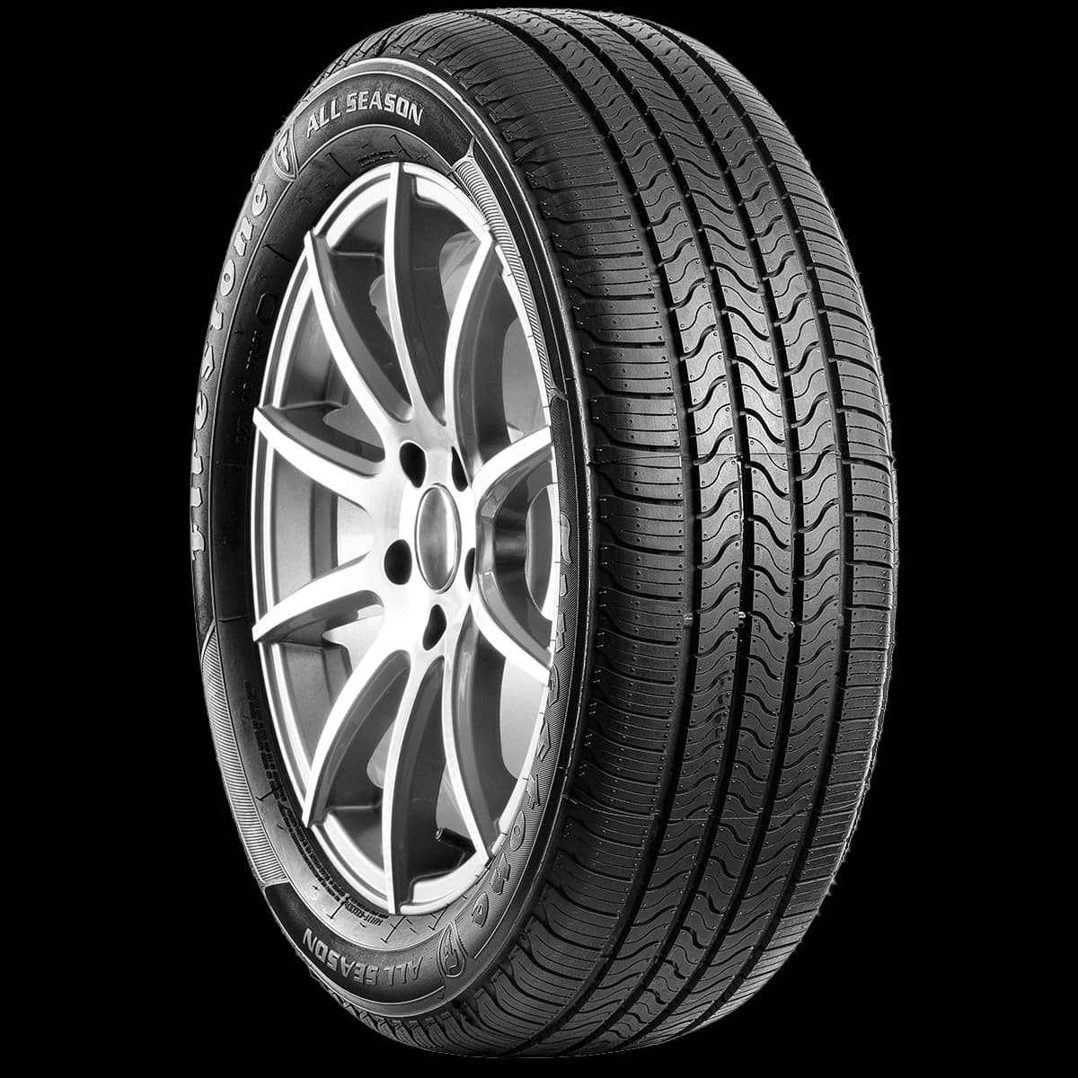 Firestone All Season 20" angled tire