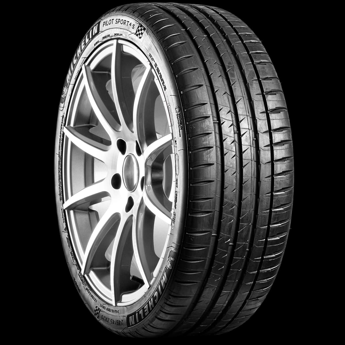 Michelin Pilot Sport 4S 20" angled tire