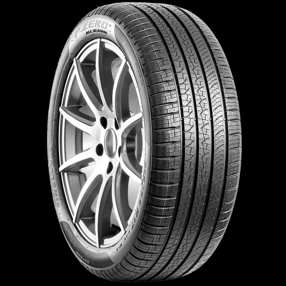 Pirelli Pzero All Season 17" angled tire