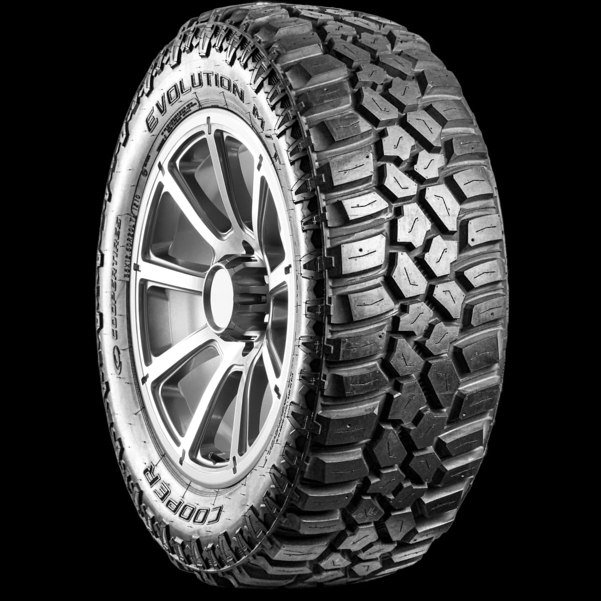 Cooper Evolution M/T 20" angled tire