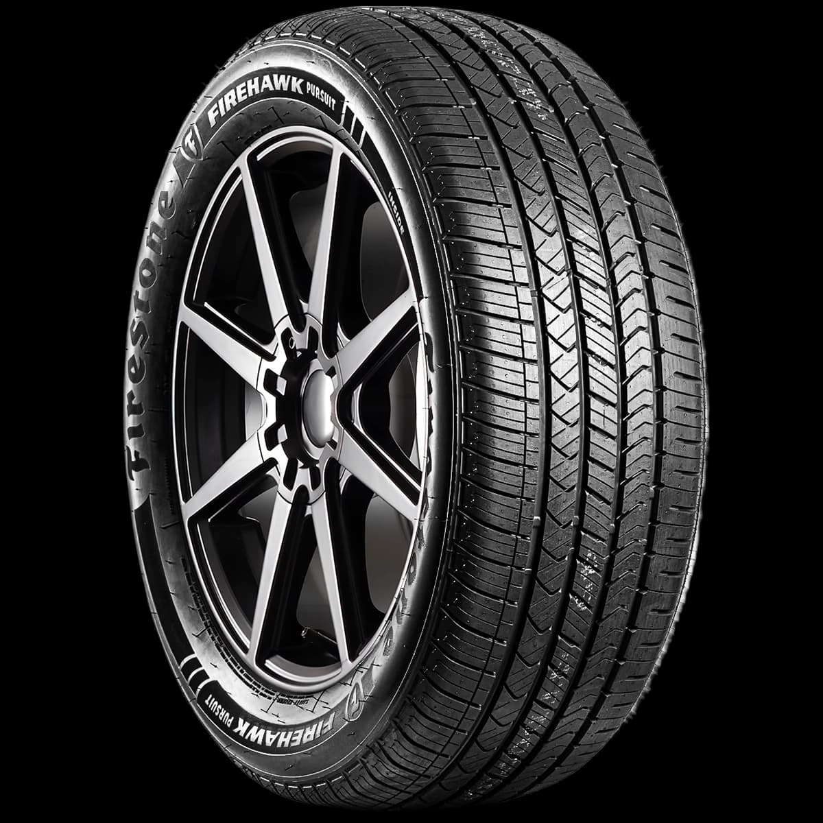 Firestone Firehawk Pursuit 17" angled tire