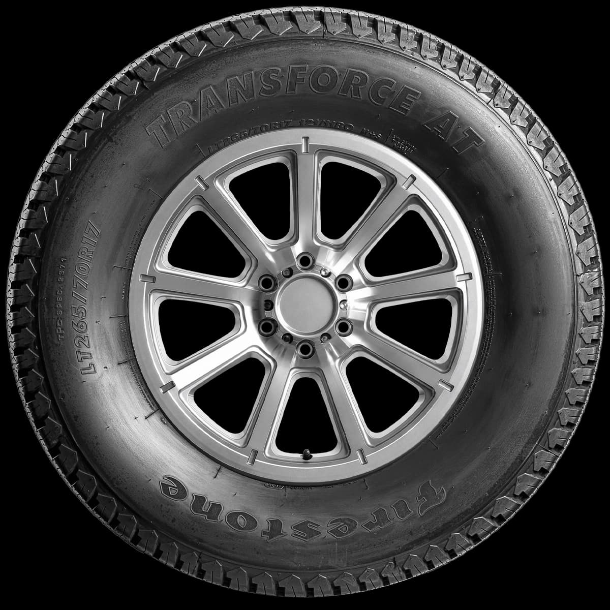 Firestone Transforce AT 17" side tire