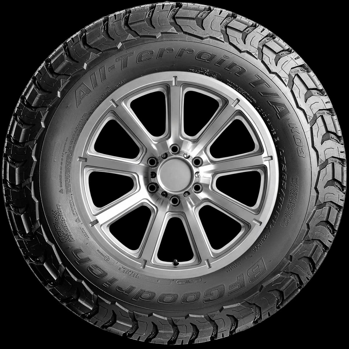 BFGoodrich All-Terrain T/A KO3 17" side tire