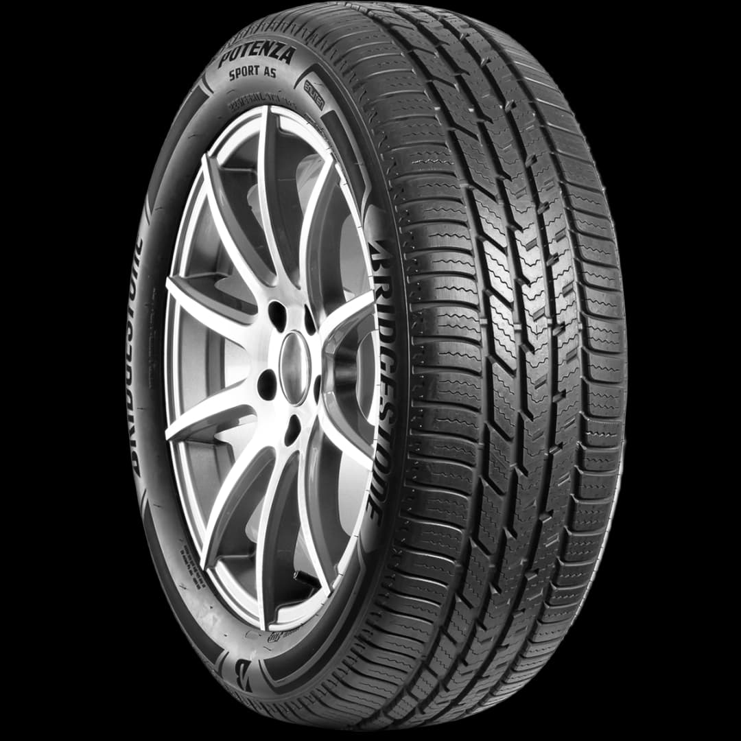 Bridgestone Potenza Sport AS 17" angled tire