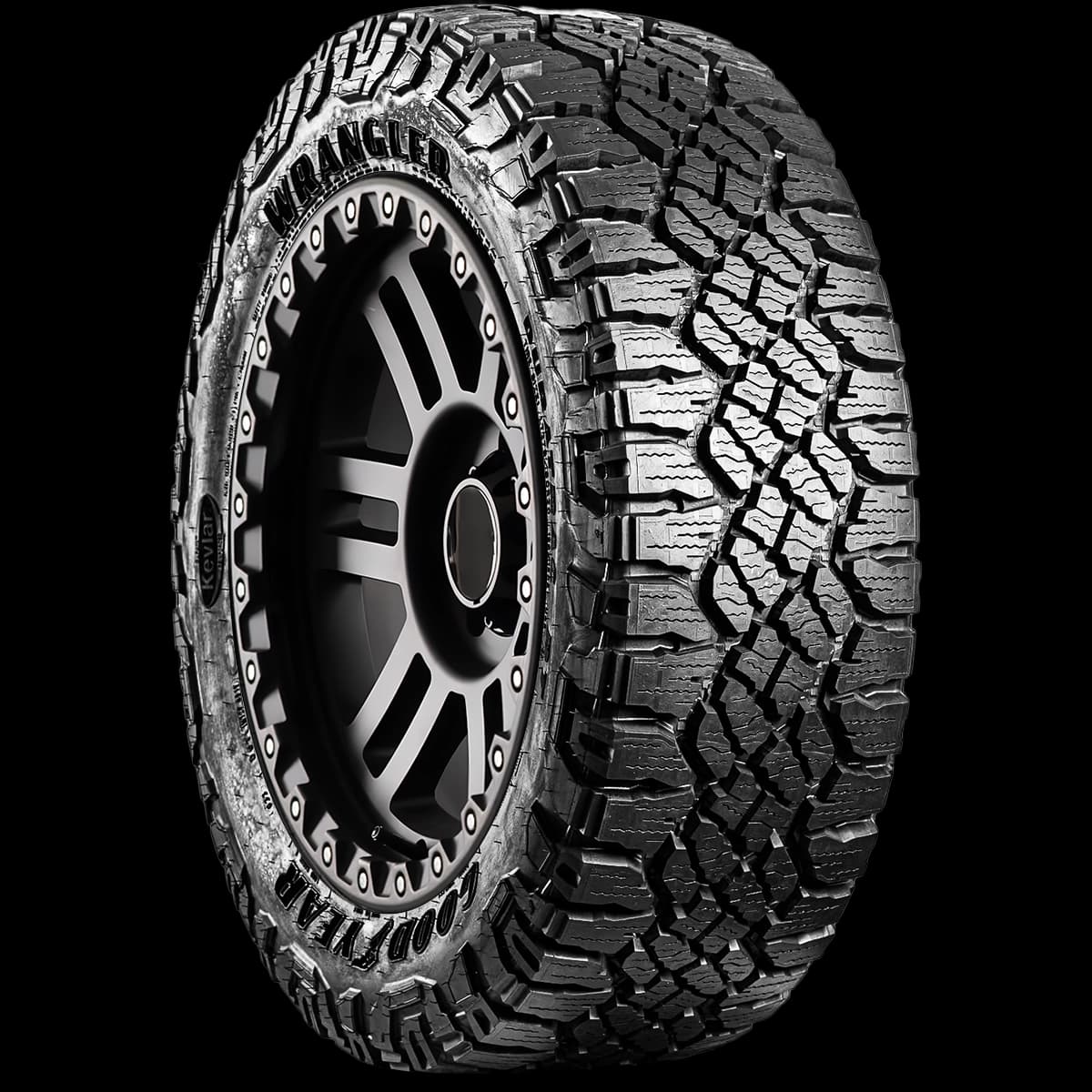 Goodyear Wrangler Duratrac RT 20" angled tire